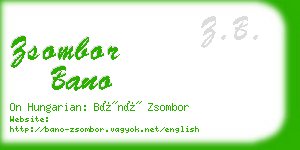 zsombor bano business card